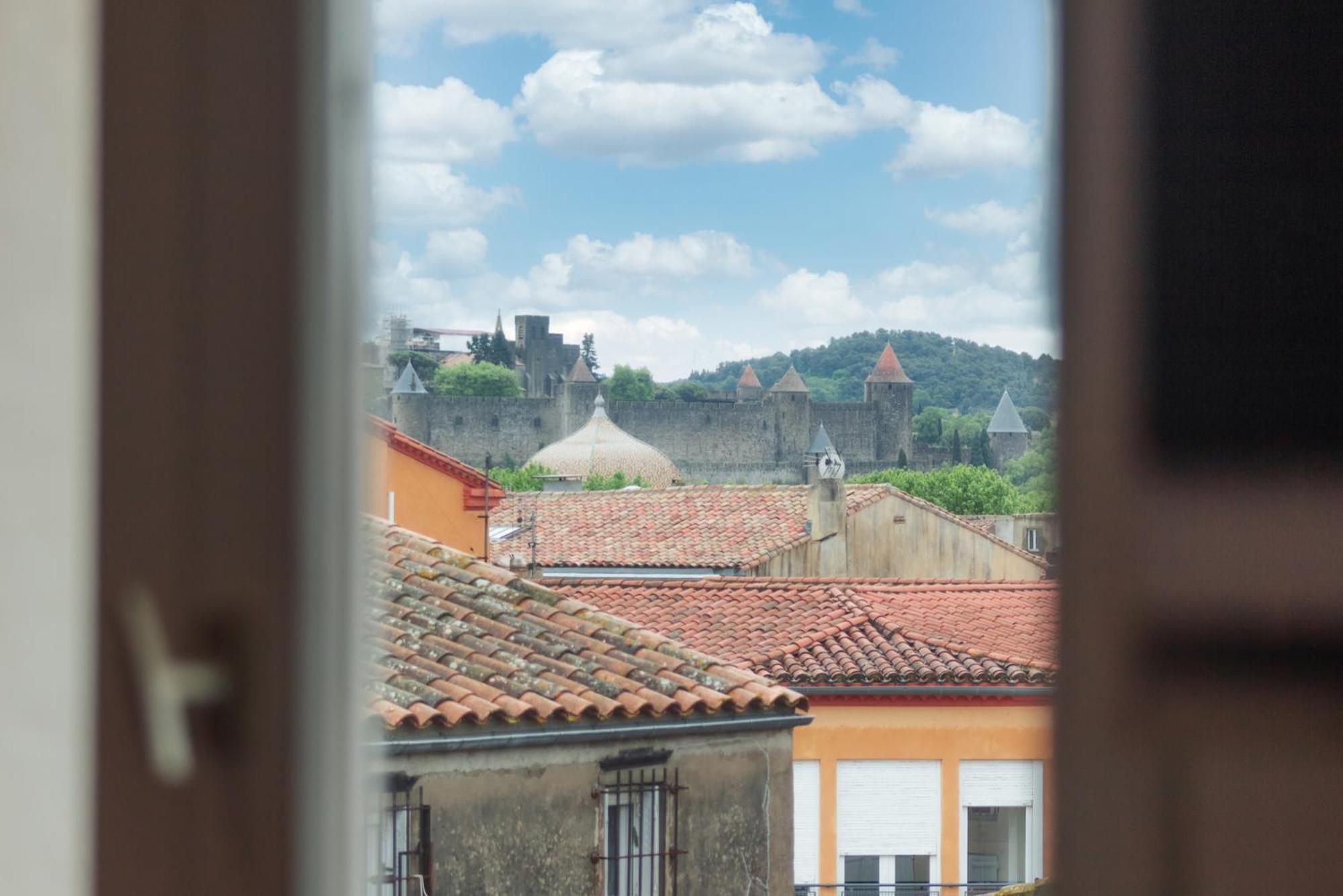 Les Clés de Laure - Le Boheme - Netflix - Wifi - Vue sur les toits et le chateau Carcassonne Esterno foto